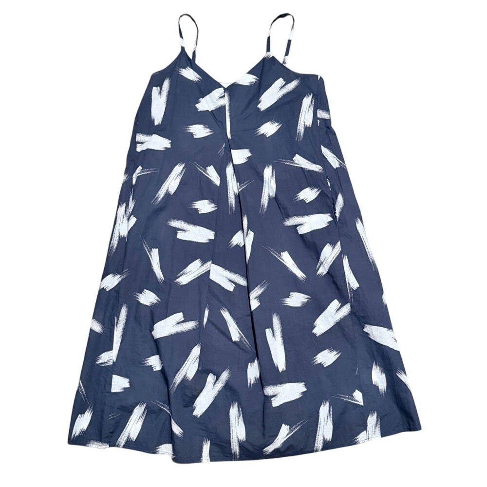 Amour Vert Midi Dress Small Navy Brushstroke Patterned Tank Vacation Summer USA